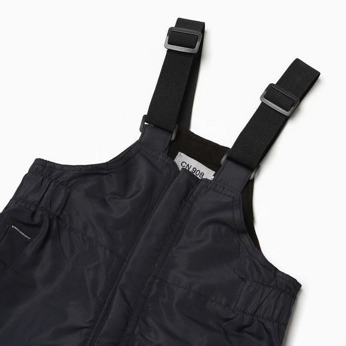 Полукомбинезон утеплённый для мальчиков, цвет тёмно-синий, рост 92 см