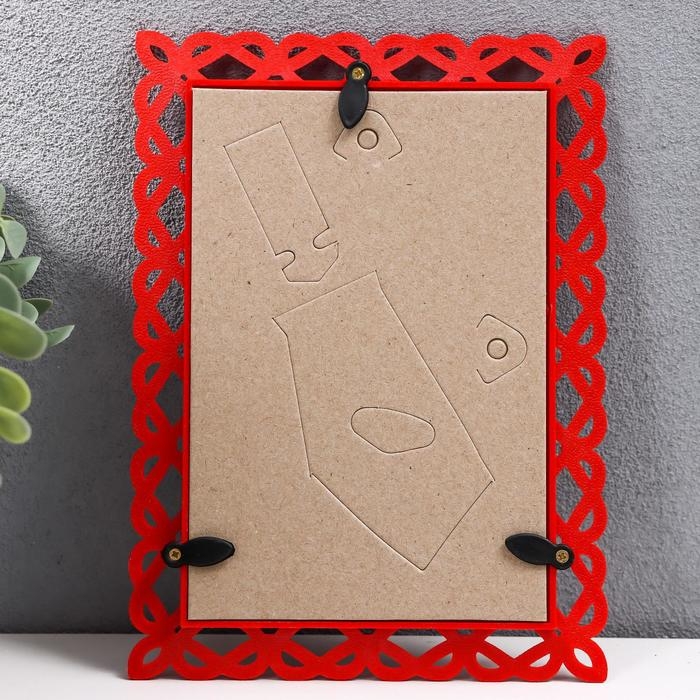 Фоторамка пластик L-7 10х15 см Красный (пластиковый экран)