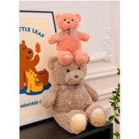 Мягкая игрушка "Медведь" с бантиком, 90 см, цвет коричневый