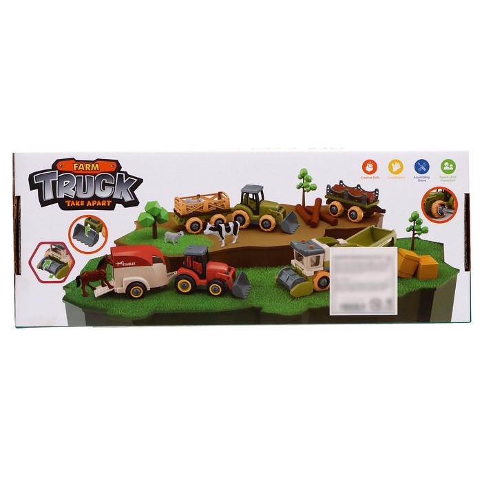 Конструктор винтовой &laquo;Трактор лесоперевозчик&raquo;, с отвёрткой