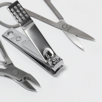 Набор маникюрный &laquo;Рептилия&raquo;, 6 предметов, в футляре, цвет коричневый/чёрный