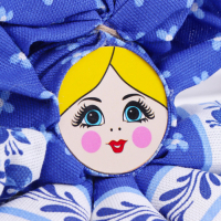 Грелка на чайник &laquo;Барыня&raquo;, средняя, гжель