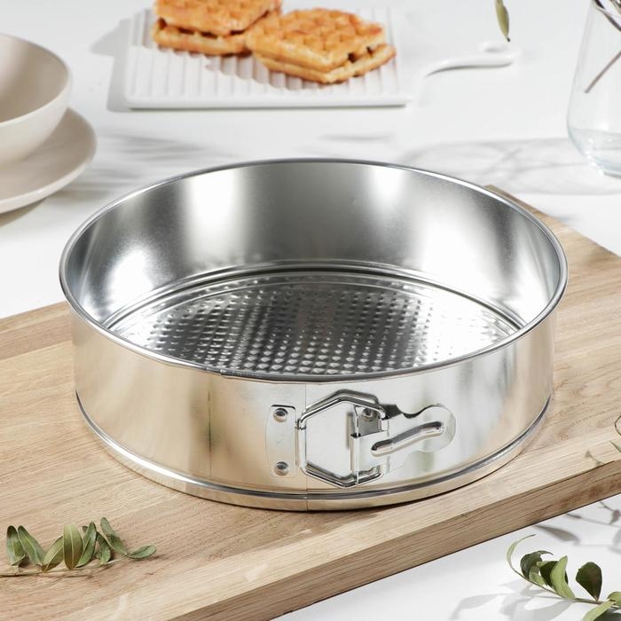 Набор форм для выпечки Доляна «Квадрат, сердце, круг», 3 предмета, съёмное дно Набор форм для выпечки Доляна «Квадрат, сердце, круг», 3 предмета, съёмное дно