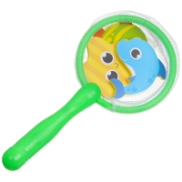 Набор для игры в ванне &laquo;Рыбалка: Веселые рыбки&raquo;, сачок, 3 мягких стикера, виды и цвет МИКС