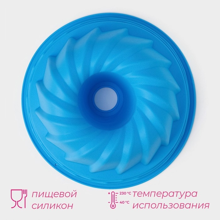 Форма для выпечки Доляна &laquo;Немецкий кекс. Заварное печенье&raquo;, силикон, 23&times;10 см, цвет МИКС