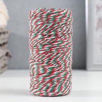 Пряжа 100% целлюлоза "Softino Raffia Color Melange" кручёная, рождество 100м &plusmn;2м 87 гр