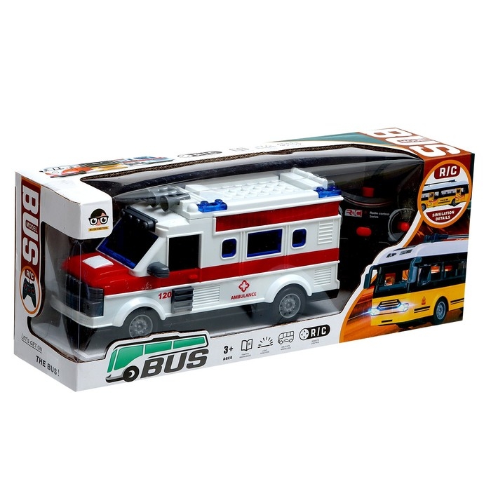 Машина радиоуправляемая &laquo;Скорая помощь&raquo;, световые эффекты, работает от батареек