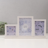 Фоторамка МДФ на 3 фото 10х10 10х15 13х18 см "Агата" белая 5х40х21,5 см Фоторамка МДФ на 3 фото 10х10 10х15 13х18 см "Агата" белая 5х40х21,5 см