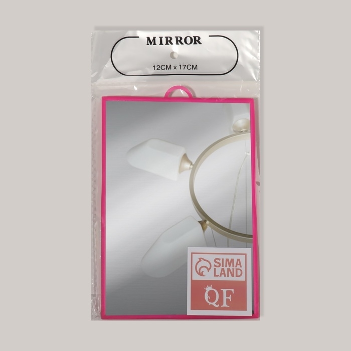 Зеркало настольное - подвесное, зеркальная поверхность 11 &times; 16 см, цвет МИКС