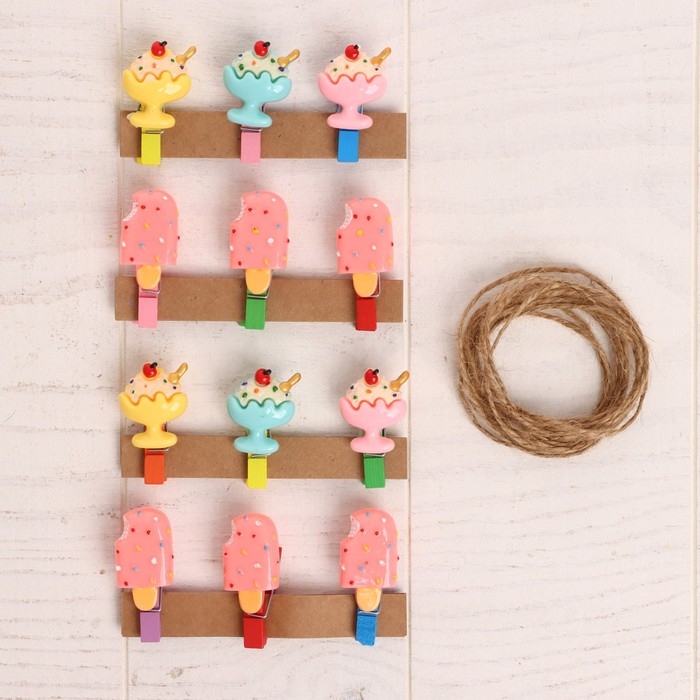 Набор для фото и декора «Мороженое» 12 шт. Набор для фото и декора «Мороженое» 12 шт.
