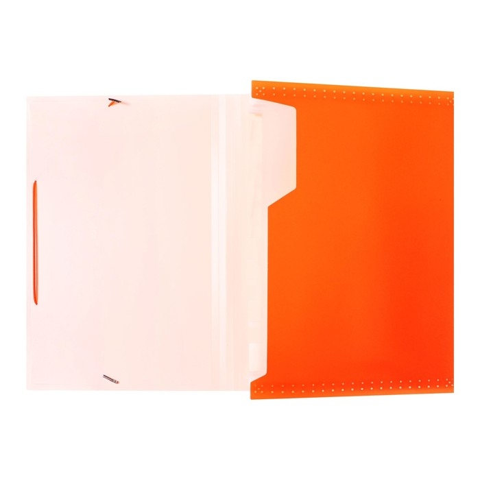 Папка картотека А4, Calligrata Папка картотека А4, Calligrata "Неон", 13 отделений, пластиковая, 700 мкм, оранжевая, резинка в цвет