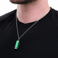 Губная гармошка Music Life 4 отверстия, 8 тонов, 3,5х1,5х1см, цепь 28см, зеленая Губная гармошка Music Life 4 отверстия, 8 тонов, 3,5х1,5х1см, цепь 28см, зеленая