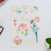 Вафельные картинки съедобные «Свадьба» для капкейков, торта KONFINETTA, 1 лист А5 Вафельные картинки съедобные «Свадьба» для капкейков, торта KONFINETTA, 1 лист А5