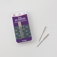 Иглы для бытовых швейных машин, для трикотажа, №90, 5 шт