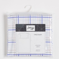 Простыня LoveLife «Клетка» 150х220 см, 100% хлопок, поплин, 125 г/м² Простыня LoveLife «Клетка» 150х220 см, 100% хлопок, поплин, 125 г/м²