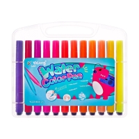 Фломастеры 24 цвета с пулевидным наконечником, в пластиковом пенале Дино МИКС Фломастеры 24 цвета с пулевидным наконечником, в пластиковом пенале Дино МИКС