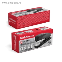 Степлер ErichKrause Quadro Half-strip, № 24/6, до 30 листов, антистеплер, чёрный Степлер ErichKrause Quadro Half-strip, № 24/6, до 30 листов, антистеплер, чёрный