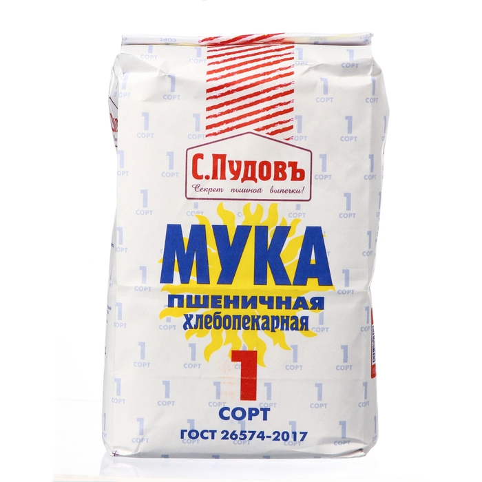 Мука пшеничная Мука пшеничная" С.Пудовъ", 1 сорт, 1 кг