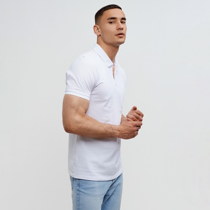 Футболка (поло) мужская MINAKU REGULAR FIT: цвет белый, р-р 50