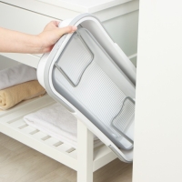 Ведро для уборки складное, 63&times;25&times;20 см (дно 53&times;17 см), цвет серый