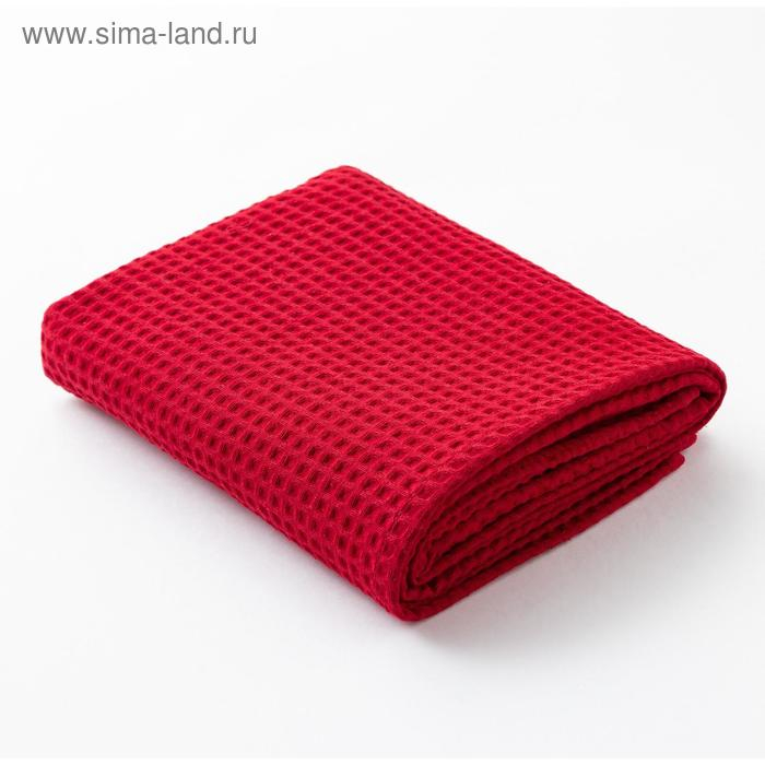 Полотенце вафельное &laquo;Этель&raquo; 70х140 см, цвет бордо, плотность 240 г/м2