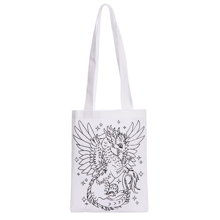 Сумка-шопер, раскраска «Дракон, фэнтези» Сумка-шопер, раскраска «Дракон, фэнтези»