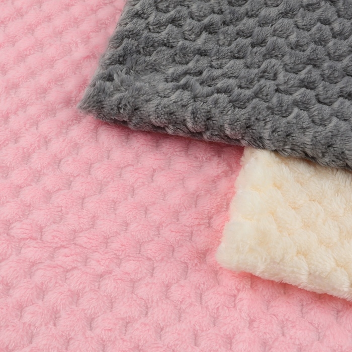 Лоскут плюш &laquo;Соты&raquo;, 50 &times; 50 см, 220 г/м, цвет розовый №34