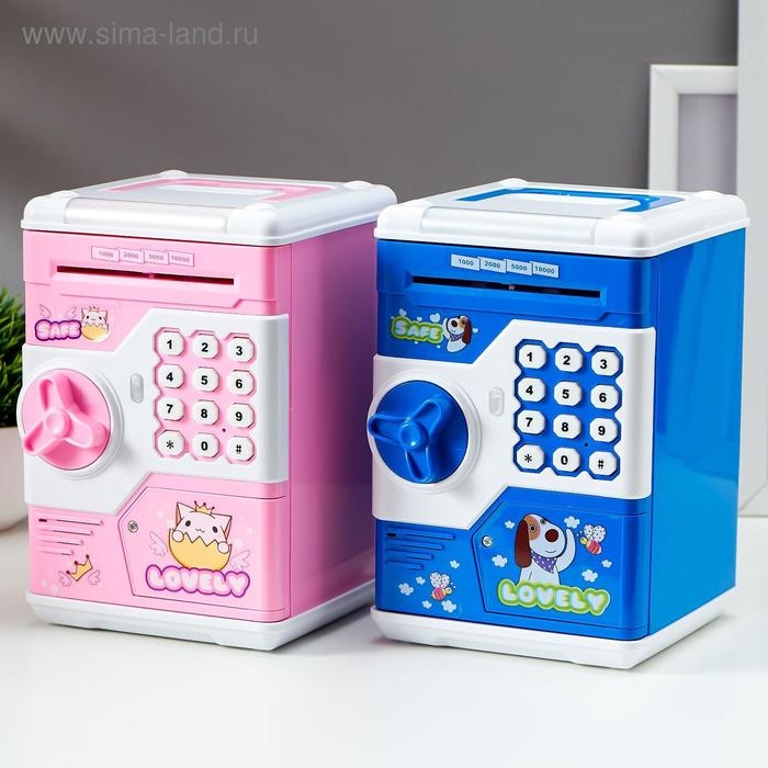 Копилка пластик для монет и купюр Копилка пластик для монет и купюр "Сейф - Зверушки" 3АА МИКС 19х12,5х13 см