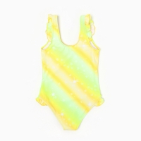 Купальник слитный для девочек, цвет жёлтый, рост 98-104 см