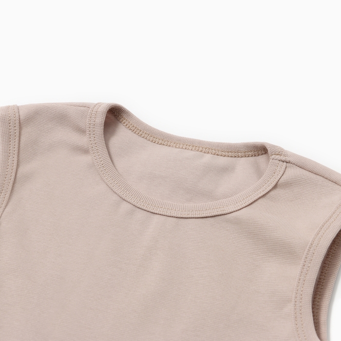 Комплект для девочки (майка и велосипедки) MINAKU, цвет бежевый, рост 116 см Комплект для девочки (майка и велосипедки) MINAKU, цвет бежевый, рост 116 см