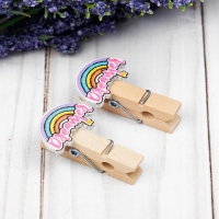 Прищепки декоративные с веревкой для подвеса &laquo;Вдохновение&raquo; набор 10 шт.