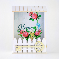 Ключница настенная &laquo;Home&raquo;, цветы, 22,5 х 30,5 х 5,7 см.