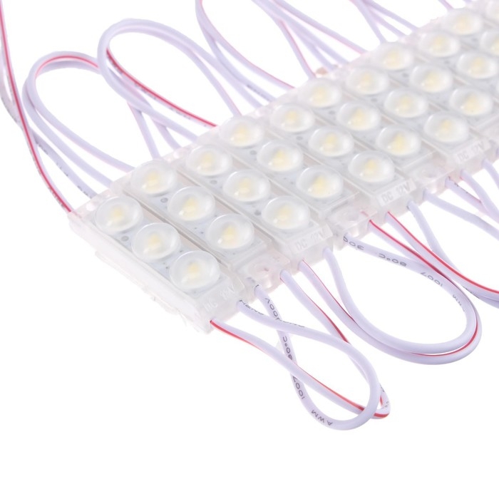 Светодиодный модуль, МИНИ, 1.5 Вт, 3 LED, 135 Lm, IP65, 6500К ,12V БЕЛЫЙ, набор 20 шт. Светодиодный модуль, МИНИ, 1.5 Вт, 3 LED, 135 Lm, IP65, 6500К ,12V БЕЛЫЙ, набор 20 шт.