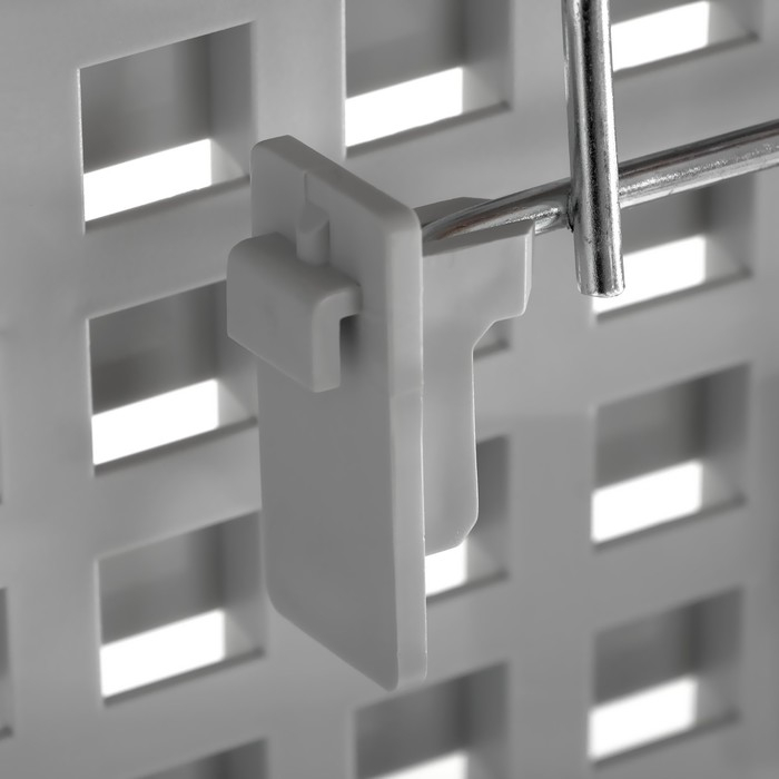 Стойка &laquo;Queen Fair&raquo; брендированная (+25 крючков), 43&times;32,5&times;198,5 см, шаг 25мм, цвет серый