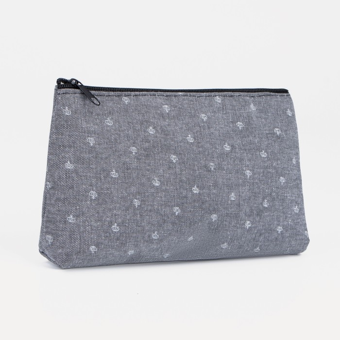 Набор косметичек 2 в 1 на молниях, цвет серый