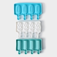 Набор форм для мороженого Доляна «Эскимо», 3 шт, силикон, 20×12 см Набор форм для мороженого Доляна «Эскимо», 3 шт, силикон, 20×12 см