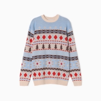 Новый год. Джемпер вязаный KAFTAN Scandinavia размер 52, голубой