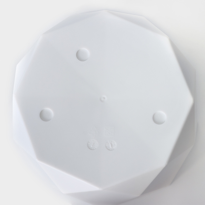 Горшок с поддоном &laquo;Призма&raquo;, 2,6 л, цвет белый