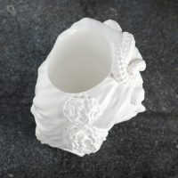 Кашпо - органайзер "Горгона Медуза" белая, 12,5х16х10,5см Кашпо - органайзер "Горгона Медуза" белая, 12,5х16х10,5см