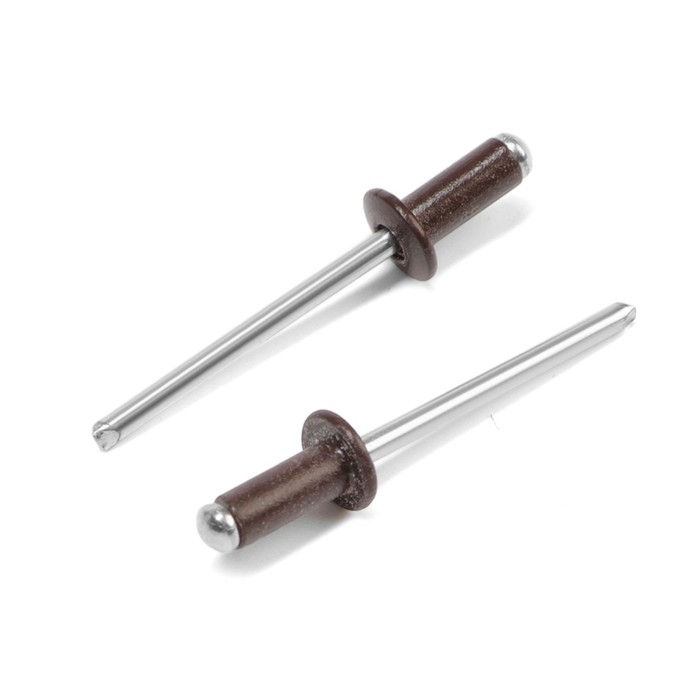 Заклёпки ТУНДРА krep, вытяжные, алюминий-сталь, 4х10 мм, темно-коричневые, 50 шт Заклёпки ТУНДРА krep, вытяжные, алюминий-сталь, 4х10 мм, темно-коричневые, 50 шт