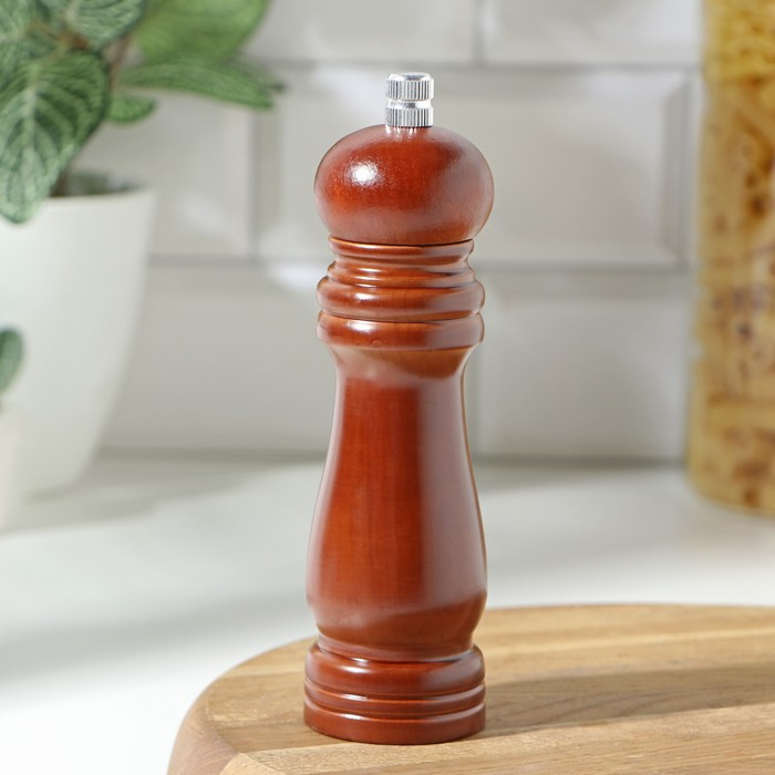 Мельница для специй Доляна, 17&times;4,5 см, металлический механизм, цвет тёмное дерево