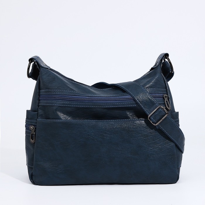 Сумка-мешок на молнии цвет синий Сумка-мешок на молнии цвет синий