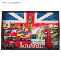 Поднос с ручками "Лондон", деревянный, 30х20х4,5см Поднос с ручками "Лондон", деревянный, 30х20х4,5см