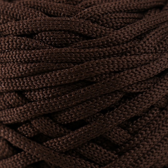 Шнур для вязания 100% полиэфир, ширина 3 мм 100м (шоколад)