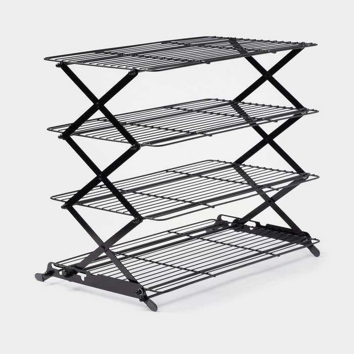 Решетка для глазирования и остывания кондитерских изделий 4-ярусная 43,5х25,5х8 см