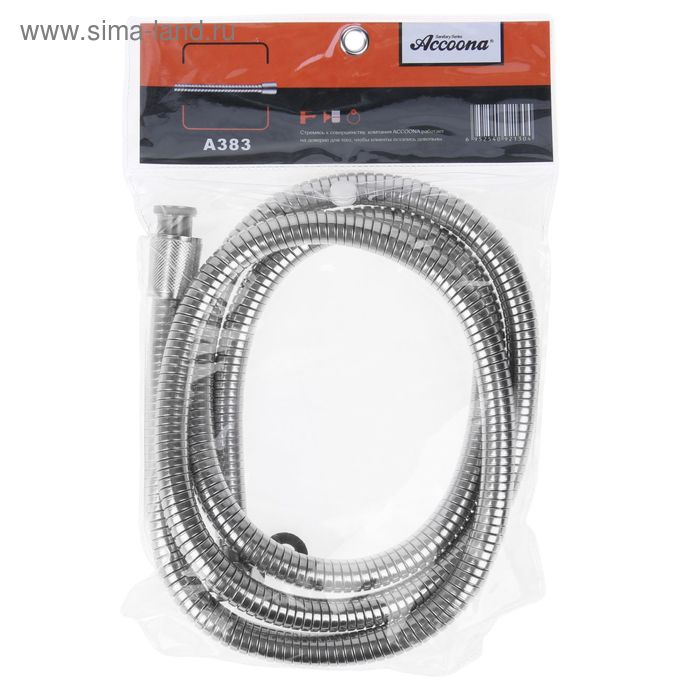 Душевой шланг Accoona А383, 150 см, растягивающийся, хром Душевой шланг Accoona А383, 150 см, растягивающийся, хром