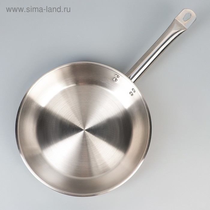 Сковорода &laquo;Общепит&raquo;, d=28 см, толщина корпуса 0,6 мм, дно 3,5 мм, с теплораспределительным слоем, индукция