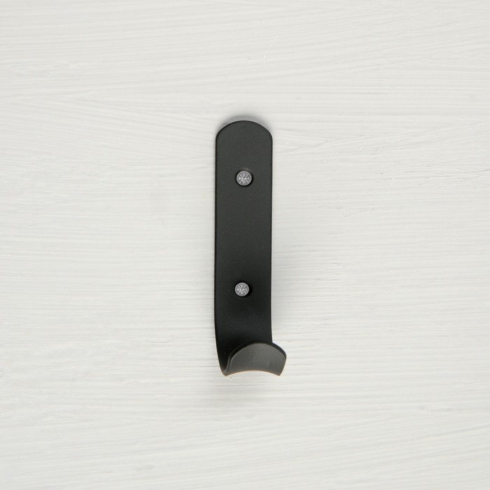 Крючок - вешалка 1 - рожковый, черный Крючок - вешалка 1 - рожковый, черный