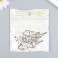 Декор для творчества металл "Изящная косуля" набор 6 шт серебро 1,8х4,8 см Декор для творчества металл "Изящная косуля" набор 6 шт серебро 1,8х4,8 см