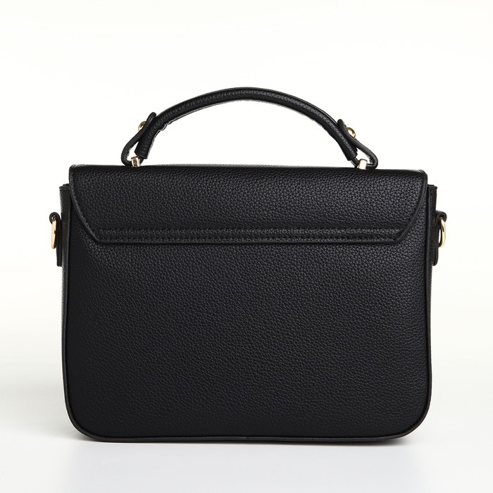 Сумка женская на клапане, TEXTURA, маленький размер, цвет чёрный Сумка женская на клапане, TEXTURA, маленький размер, цвет чёрный